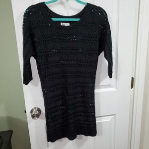 Sparkly mini sweater dress